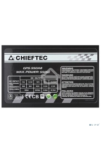 Блок питания Chieftec GPS-550A8, 550Вт, 80 PLUS:, 120мм, черный