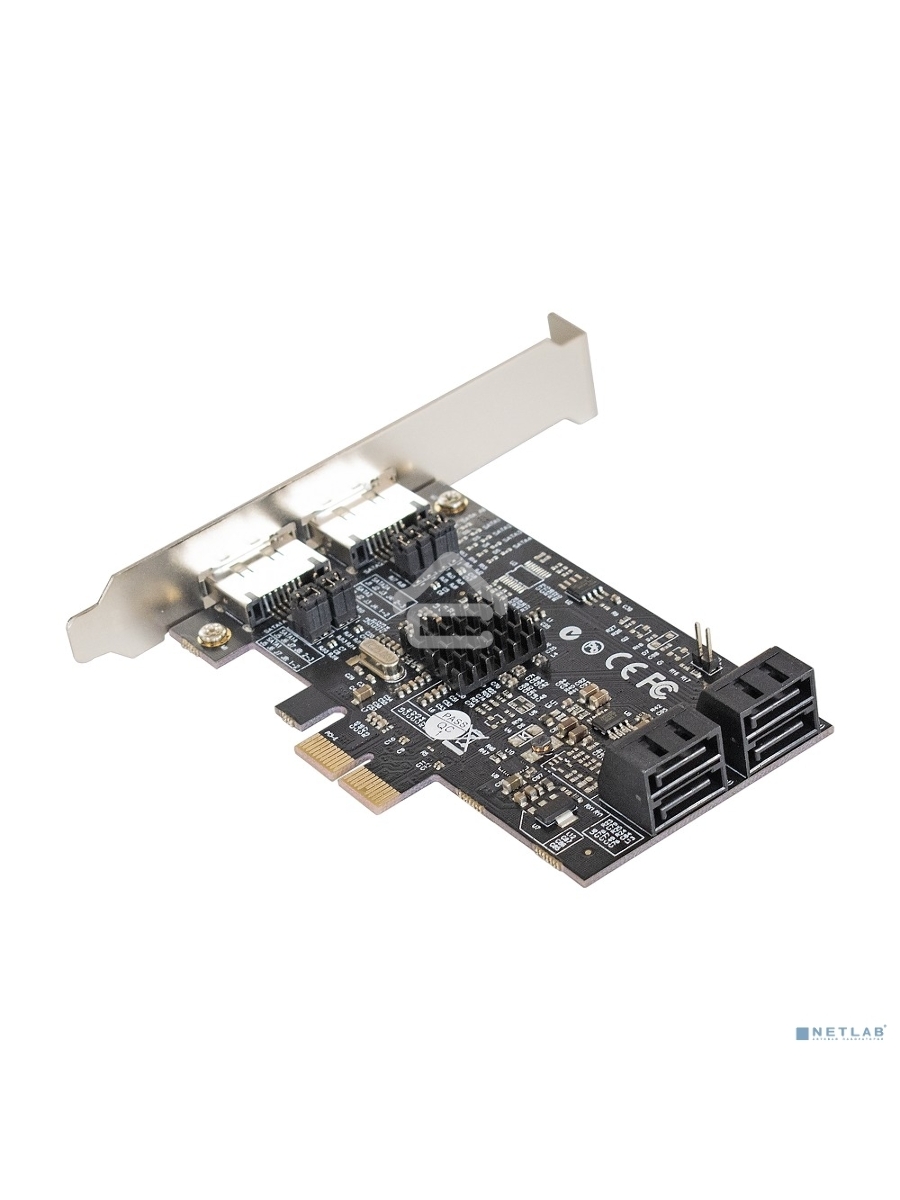 Контроллер ExeGate EXE-504 PCI-E 2.0, SATA3 RAID, 4 int+2 ext (OEM)
