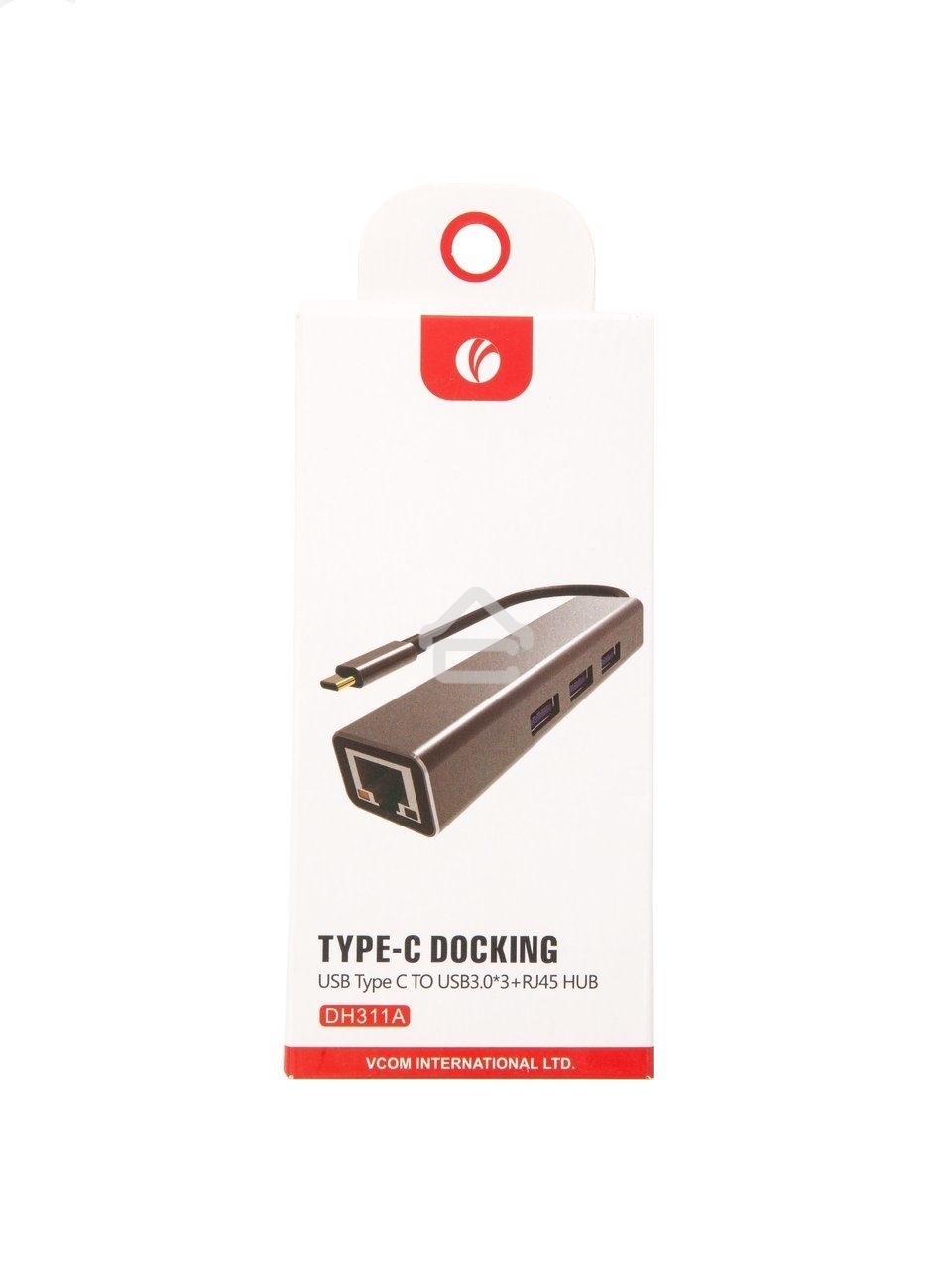Кабель-концентратор USB 3.1 Type-Cm --> RJ-45+3port USB3.0(f) Aluminum Shell VCOM <DH311A>