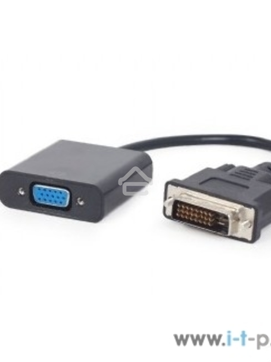 Переходник DVI-D-VGA Cablexpert A-DVID-VGAF-01, 25M/15F, длина кабеля 0,2м, черный, пакет