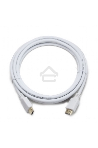Кабель Cablexpert HDMI CC-HDMI4-W-10, 19M/19M, v2.0, медь, позол.разъемы, экран, 3 м, белый, пакет
