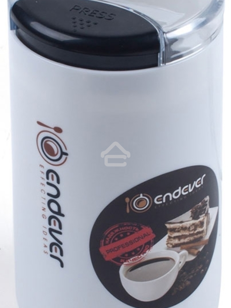 Кофемолка Endever Costa-1053, 250 Вт, 15000 об/мин, вес продукта для помола 100 гр, ABS-пластик, защита от перегрева двигателя