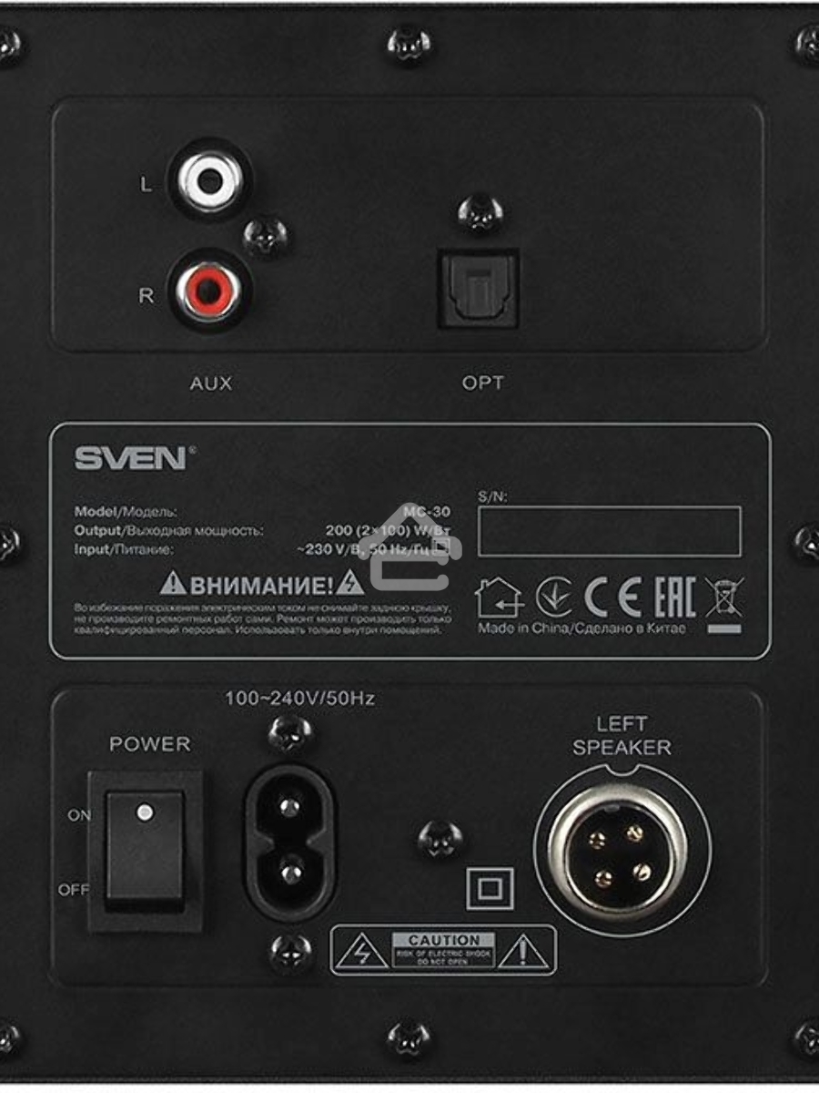 Колонки SVEN АС MC-30, черный (200 Вт, Bluetooth, пульт, Optical)