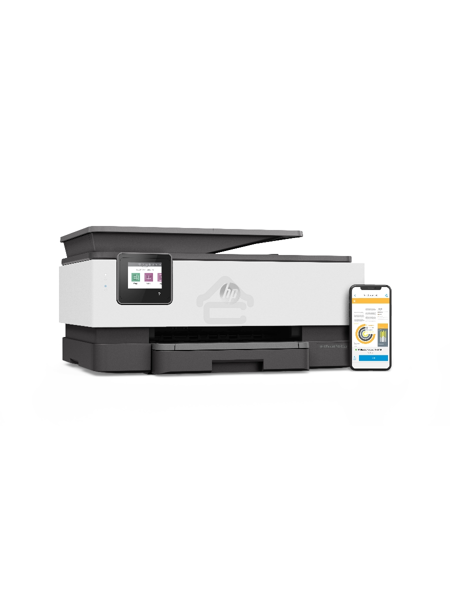 МФУ струйный HP OfficeJet 8023 (1KR64B), A4, цвтной, печ. до 20 стр/мин. (ч/б), до 10 стр/мин. (цвет), скан. до 8 стр/мин. (ч/б) 3.5 стр/мин. (цвет), 1200 x 1200 dpi, USB, RJ-45, Wi-Fi, Air Print