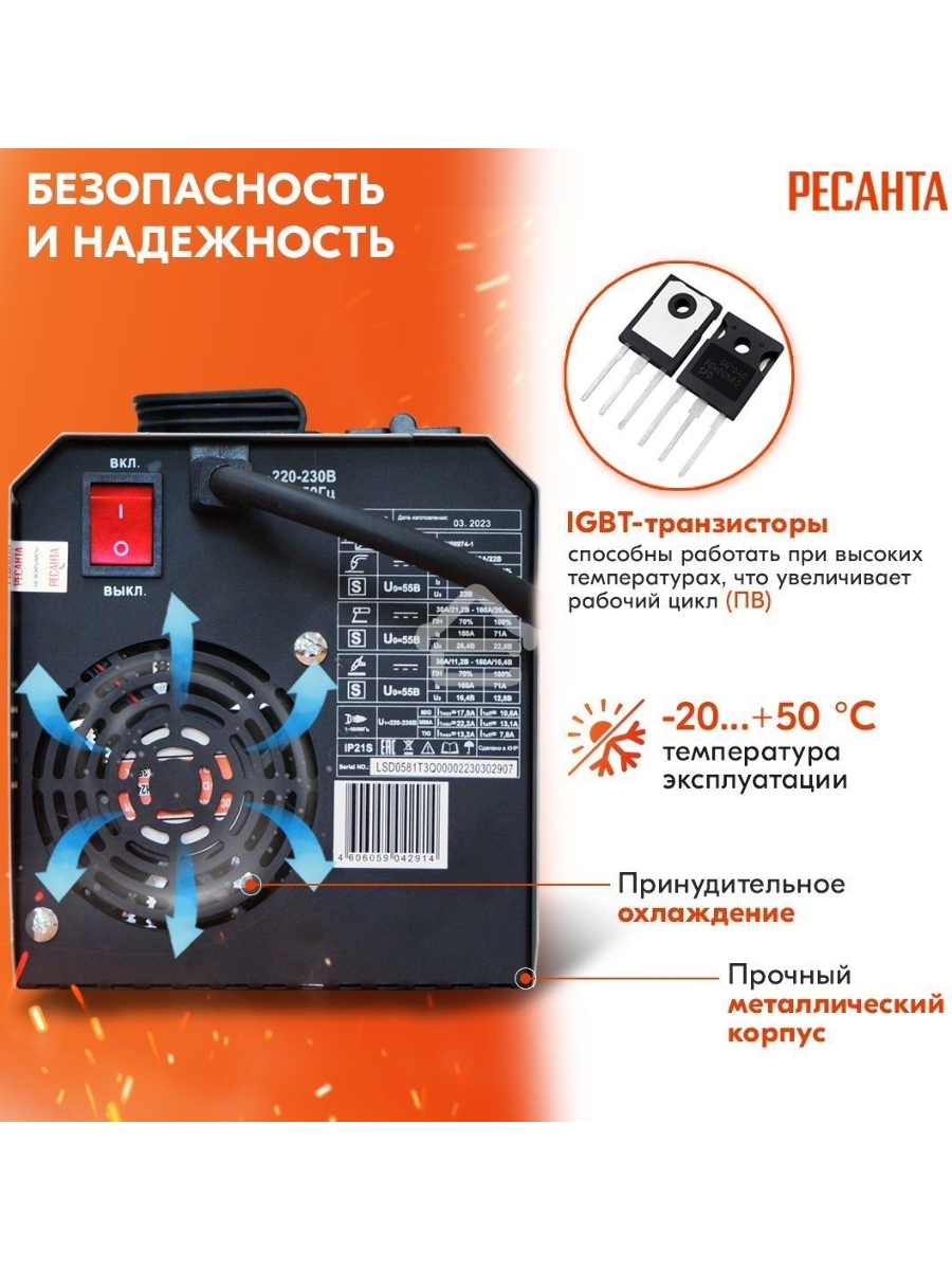 Сварочный полуавтомат САИПА-160 (MIG/MAG) Ресанта