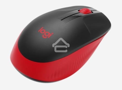 Мышь беспроводная Logitech M190 черный/красный, 1000 dpi, радиоканал, USB, кнопки - 3