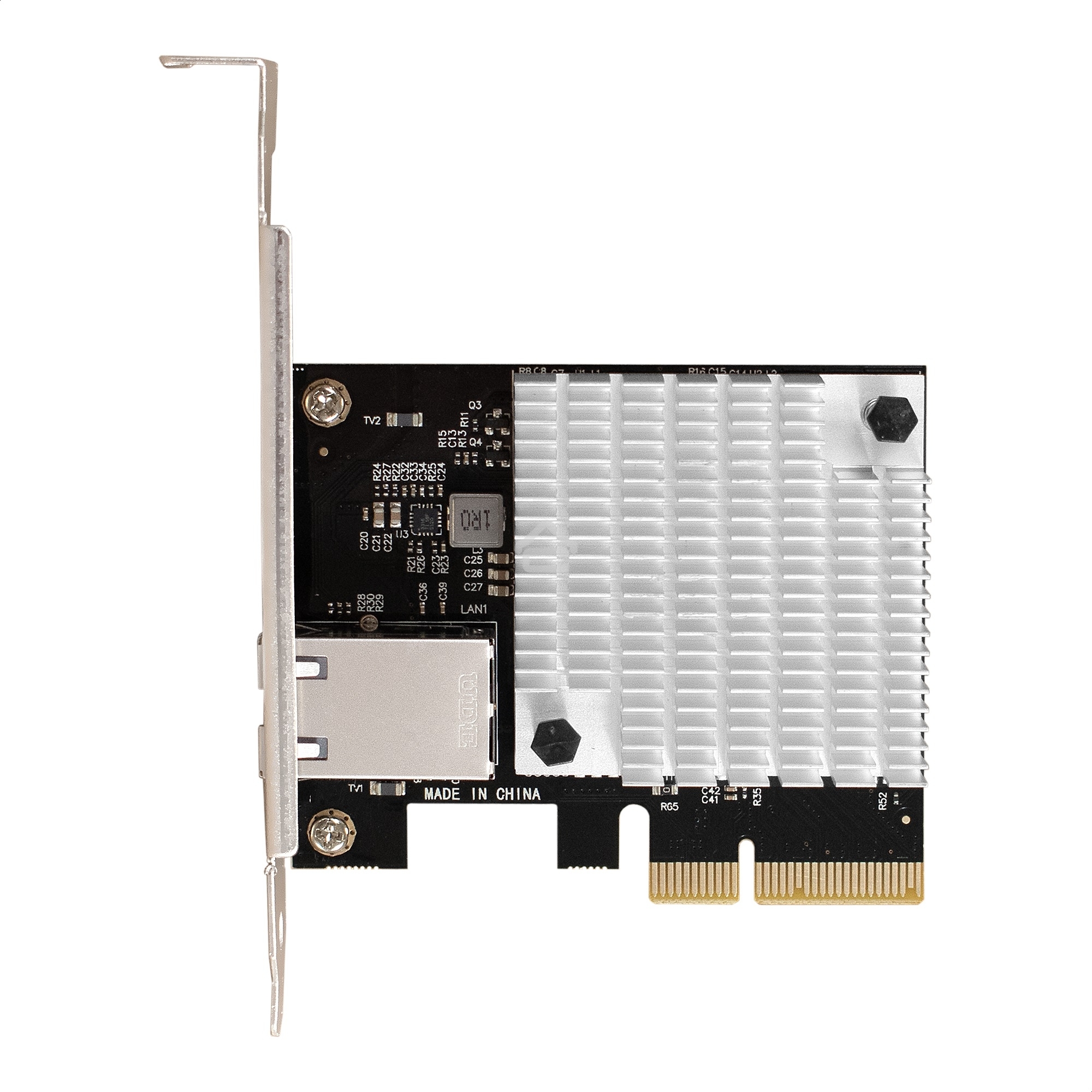 Сетевой адаптер ExeGate EXE-107S (PCI-E x4 v3.0, 1xRJ45, UTP 100Mbps/1000Mbps/2.5Gbps/10Gbps Marvell AQC107S)