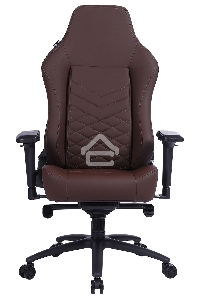 Кресло игровое Cactus CS-CHR-0112BR коричневый, сиденье коричневый, эко.кожа, с подголов. крестовина металл, пластик черный