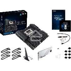 Материнская плата ASUS Pro WS WRX80E-SAGE SE WIFI, sWRX8, AMD WRX80, 8xDDR4, 8xSATA, 3xM.2, 7xPCI-E 4.0 x16, 2x 10Gb LAN, 8xUSB-A 3.2 Gen 2, 5x3.5 мм, 7.1, E-ATX