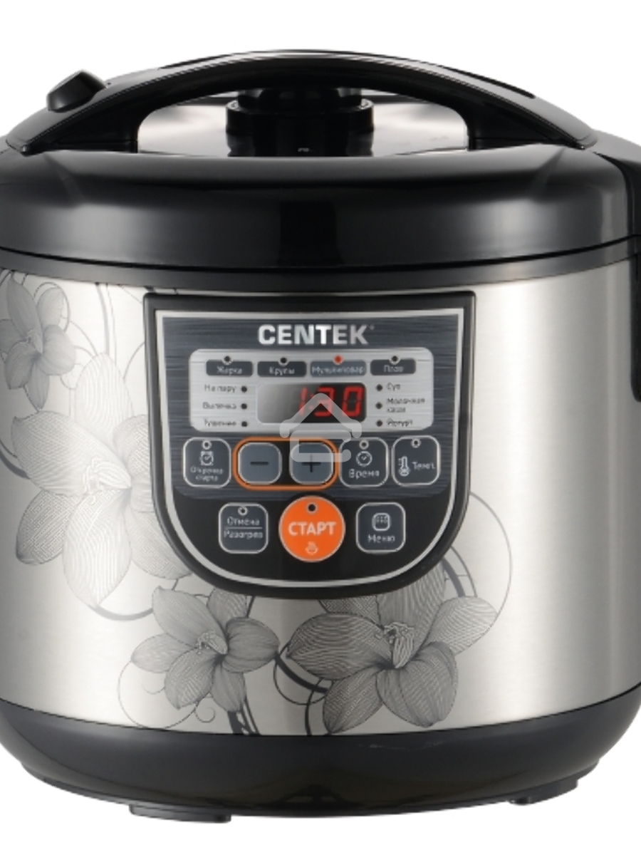 Мультиварка Centek CT-1498 Ceramic (чёрный, сталь) 700Вт, 5.0л, КЕРАМИЧЕСКОЕ ПОКРЫТИЕ ЧАШИ, 10 пр-м.