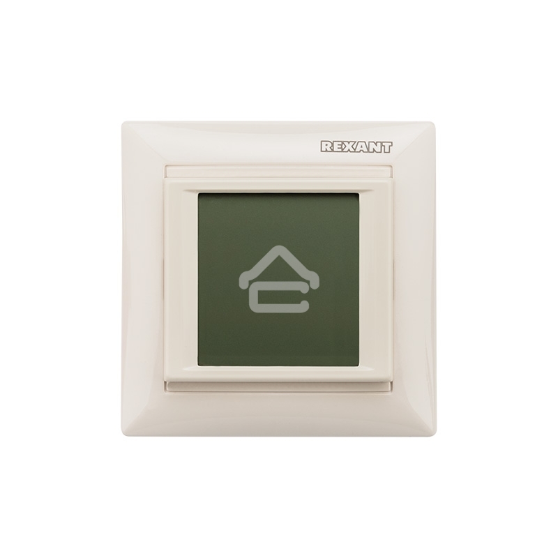 Терморегулятор сенсорный программируемый Rexant RX-421H, бежевый, совместим с Legrand серии Valena