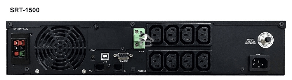 Источник бесперебойного питания Powercom Smart King RT SRT-1500A LCD 1350Вт 1500ВА черный