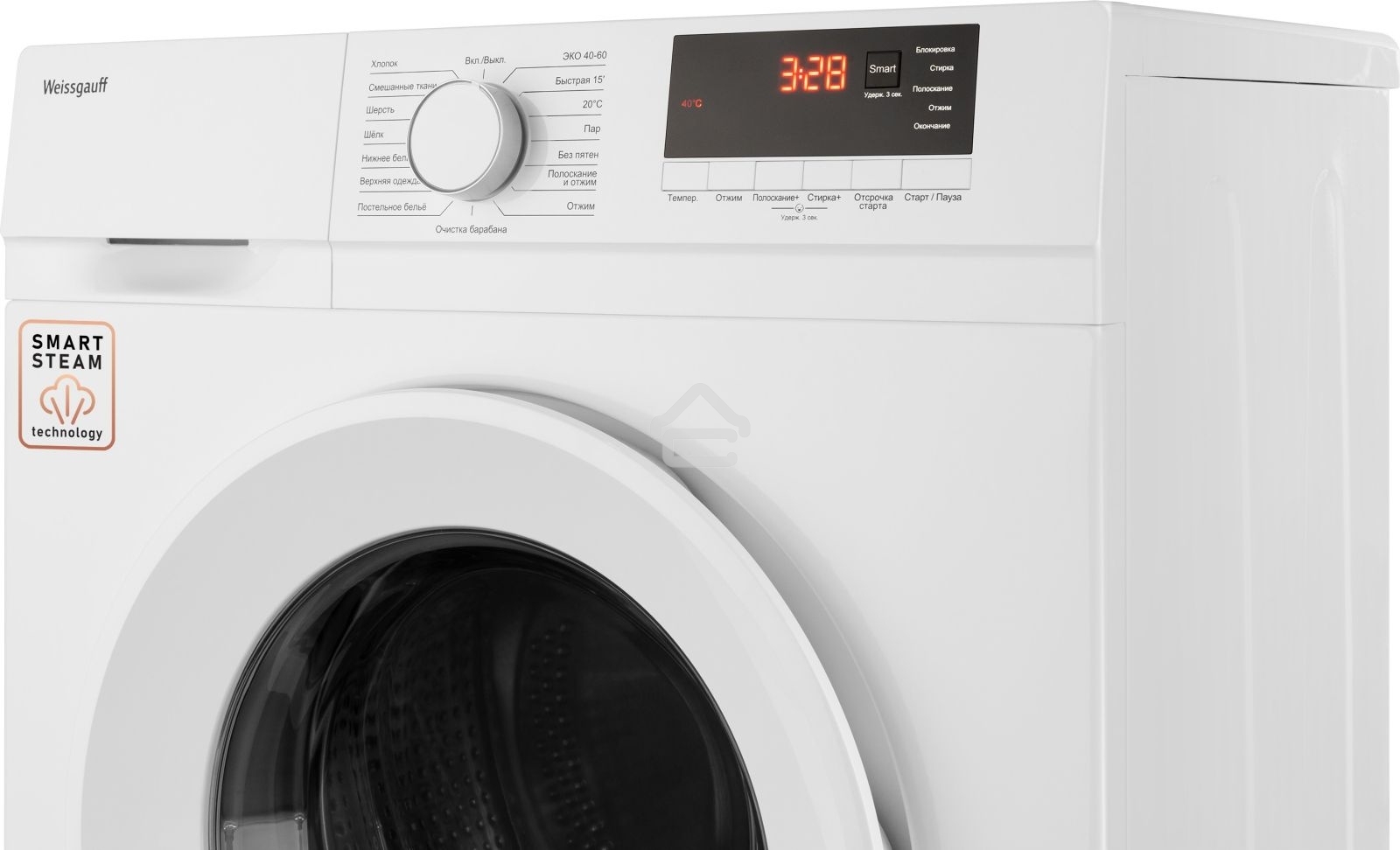 Стиральная машина Weissgauff WM 46106 Steam белый, загрузка фронтальная 6 кг, 1000 об/мин, класс: А+