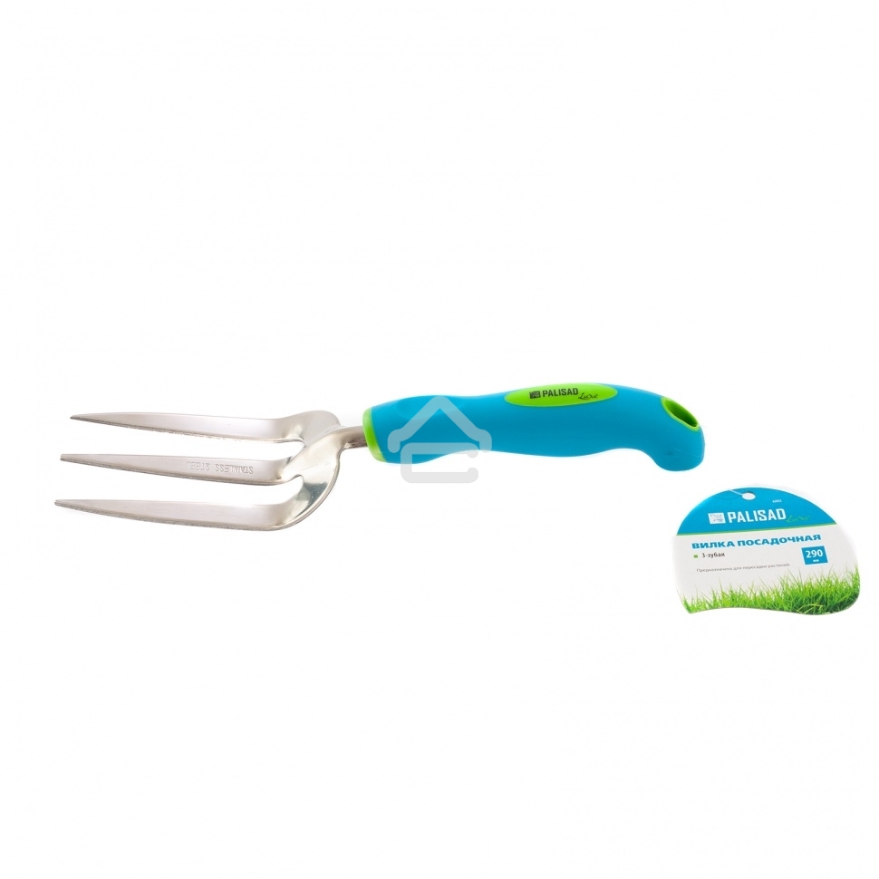 Вилка посадочная, 80х290 мм, нерж. сталь, двухкомпонентная рукоятка, PREMIUM PLUS Palisad