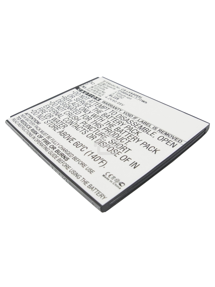 Аккумулятор CameronSinoCS-LVA808SL BL229 для Lenovo A806/A806T/A8 3.7V / 2100mAh / 7.77Wh