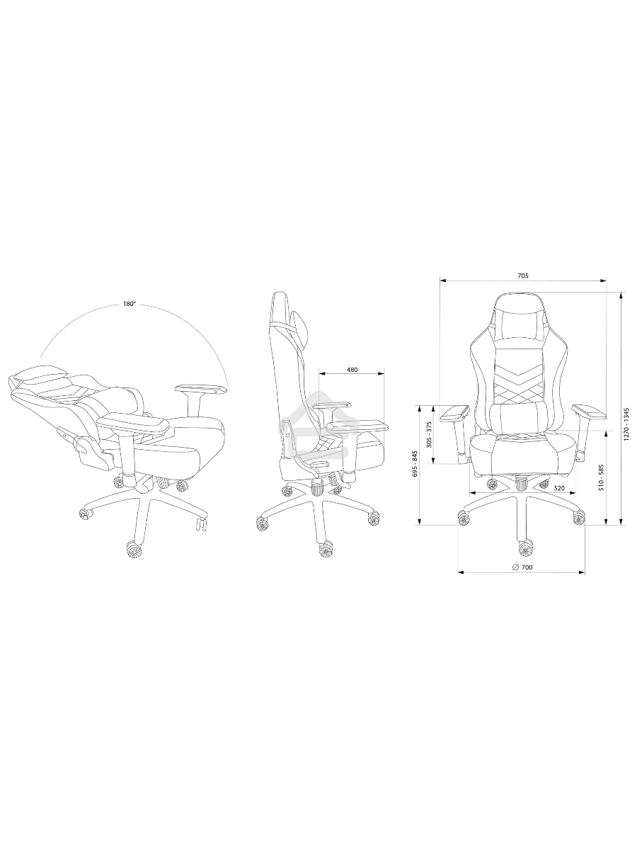 Кресло игровое Cactus CS-CHR-0112BR коричневый, сиденье коричневый, эко.кожа, с подголов. крестовина металл, пластик черный