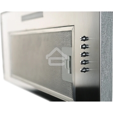 Встраиваемая вытяжка MONSHER ANGERS 60 Acier, ширина 60 см, отвод/рециркуляция, 500 м3/час, механическое кнопочное управление, 3 скорости, светодиодное освещение 1х5 Вт, металлические жироулавливающие фильтры, угольный фильтр KFY (опция), уровень шума 45 