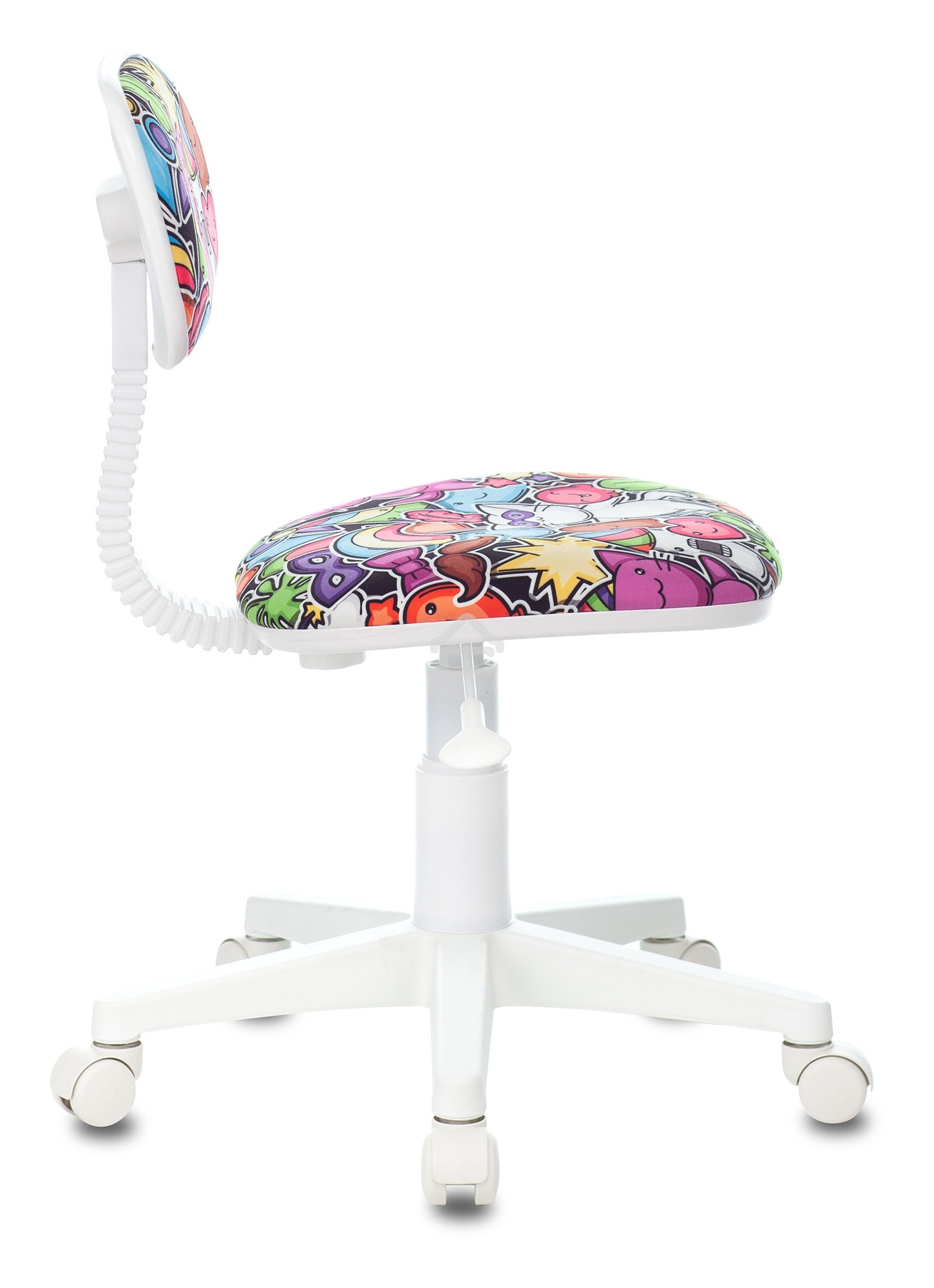 Кресло детское Бюрократ CH-W201NX мультиколор маскарад, крестовина пластик, пластик белый