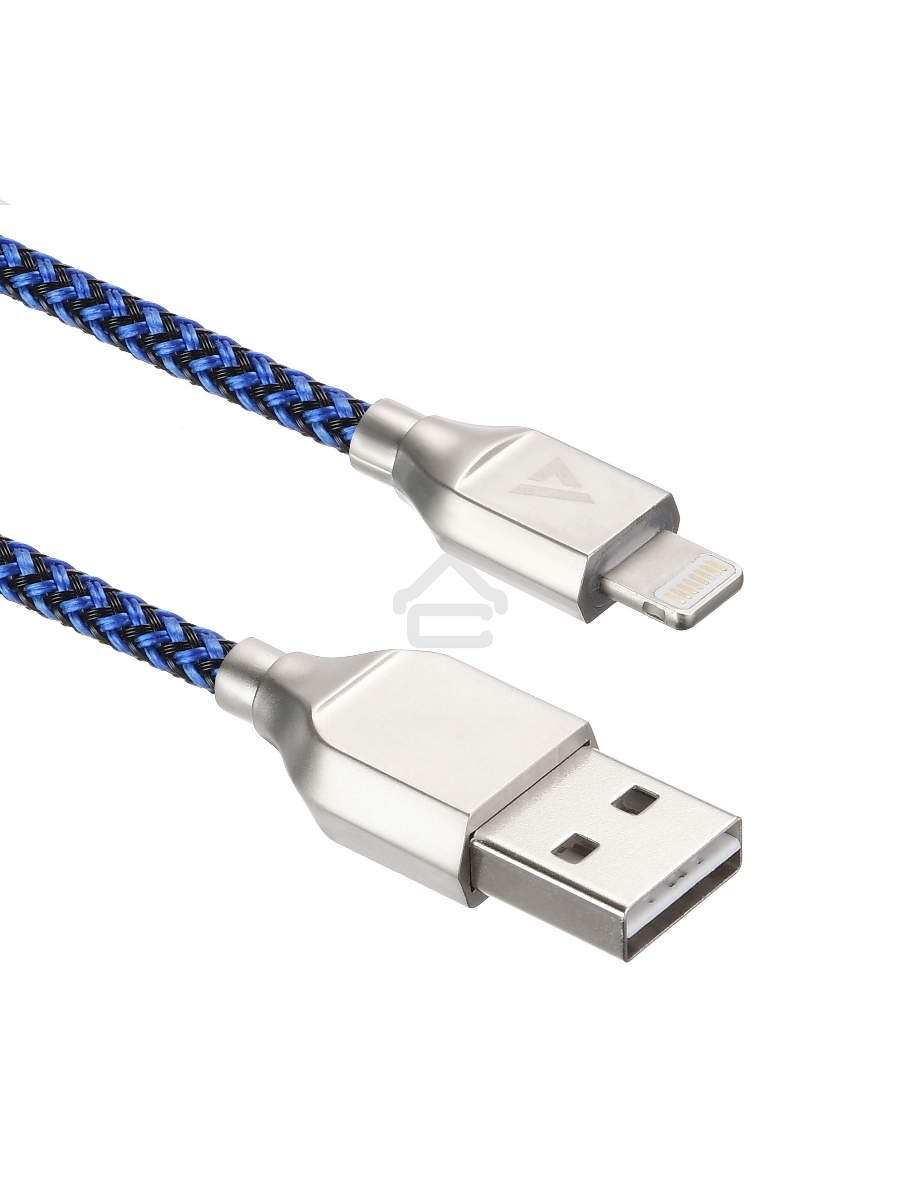 Кабель USB ACD-Titan Lightning ~ USB-A Нейлон, 1м, сине-черный (ACD-U927-P5L)