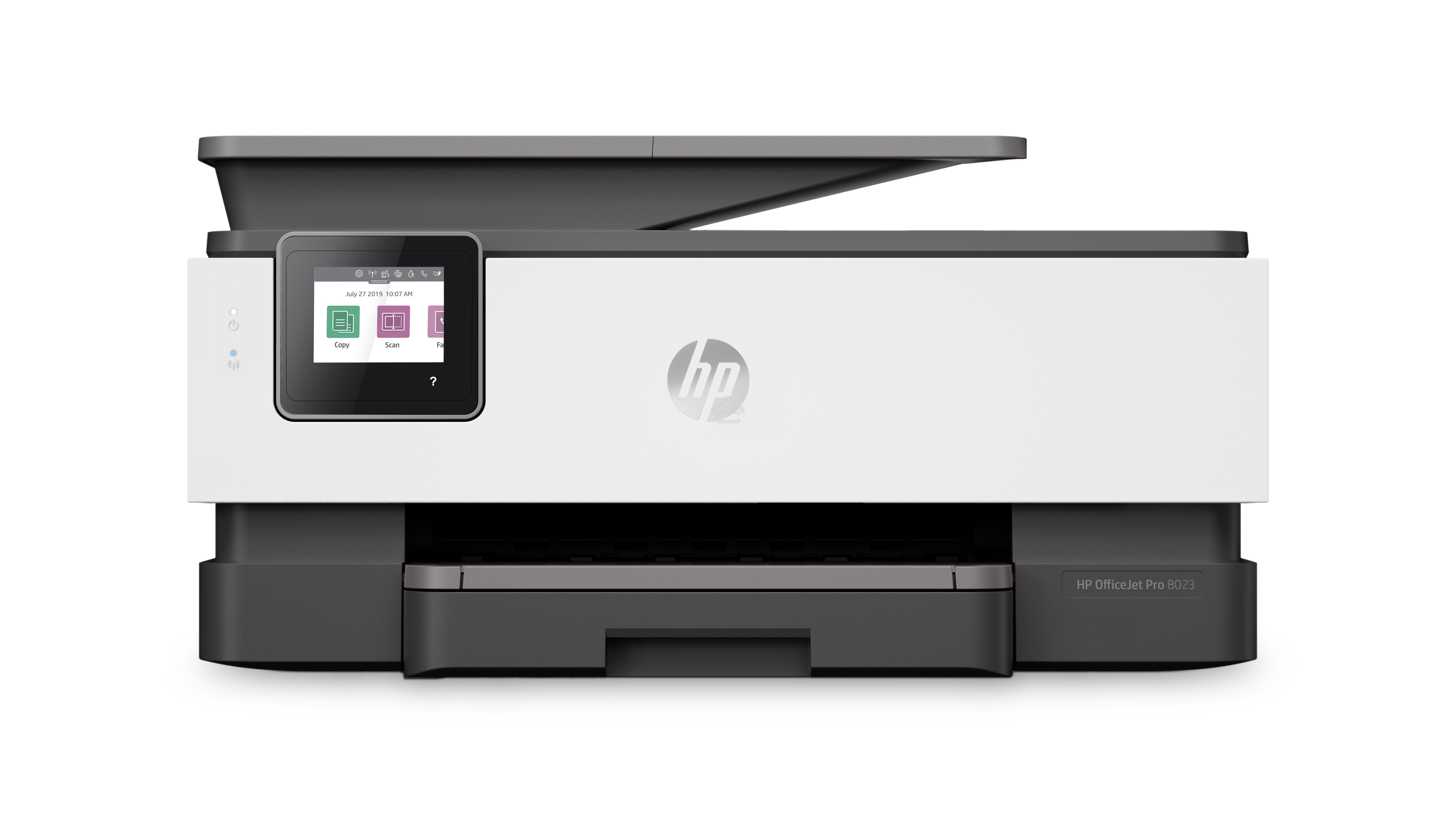 МФУ струйное HP OfficeJet 8023 (1KR64B), A4, цвтной, печ. до 20 стр/мин. (ч/б), до 10 стр/мин. (цвет), скан. до 8 стр/мин. (ч/б) 3.5 стр/мин. (цвет), 1200 x 1200 dpi, USB, RJ-45, Wi-Fi, Air Print