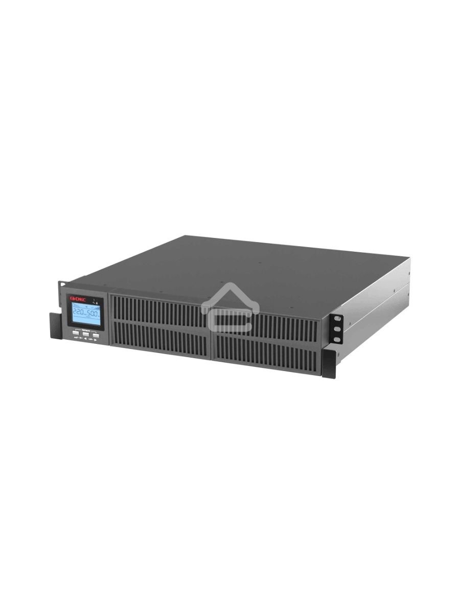 Источник бесперебойного питания ДКС Онлайн серии Small Rackmount, 3000 ВА/2700 Вт, 1/1, 8xIEC C13, EPO, USB, RS-232, RJ45, Rack 2U, 6x9Ач