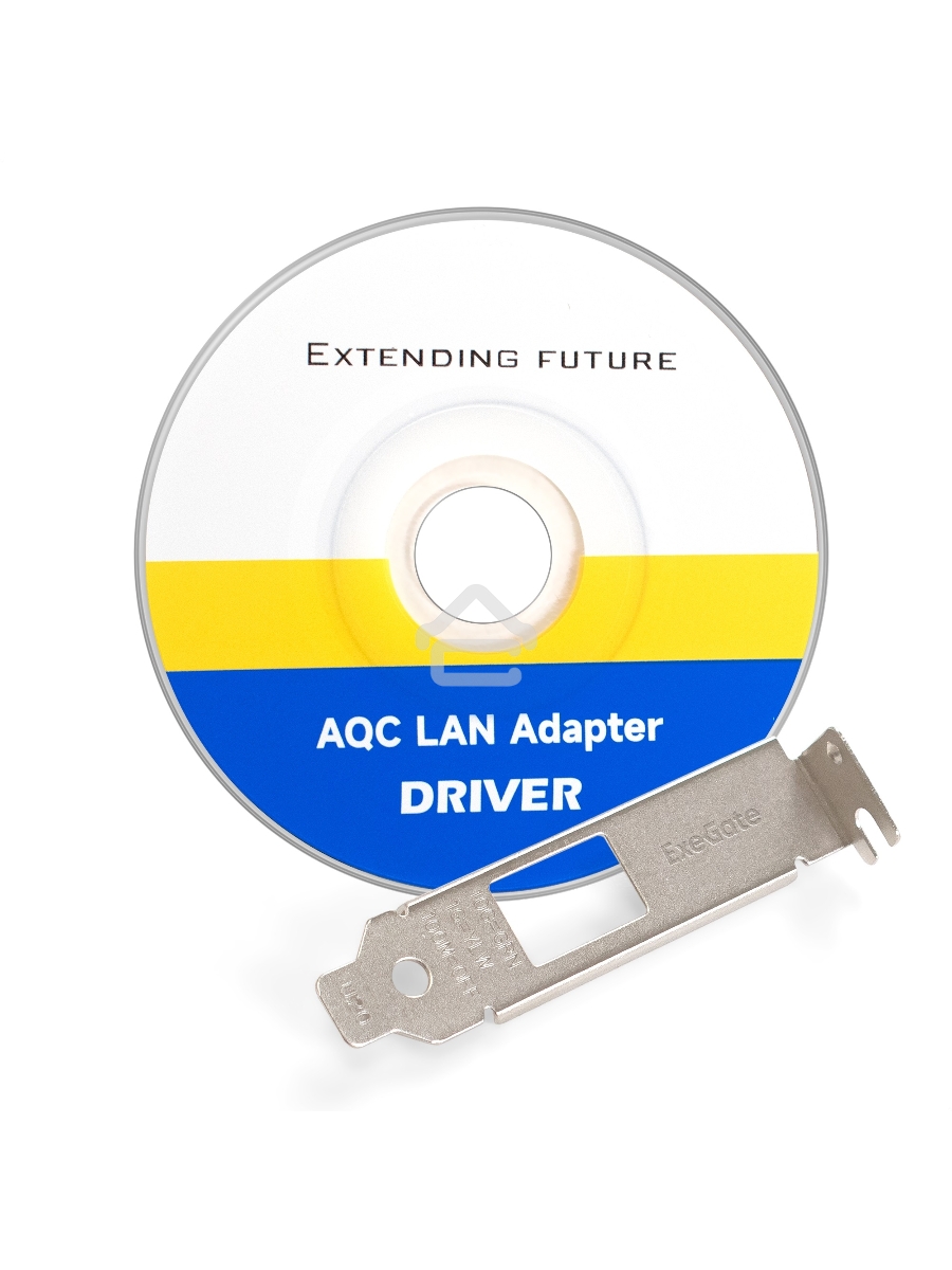 Сетевой адаптер ExeGate EXE-107S (PCI-E x4 v3.0, 1xRJ45, UTP 100Mbps/1000Mbps/2.5Gbps/10Gbps Marvell AQC107S)