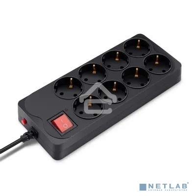 Сетевой фильтр Buro 800SH-1.8-B 1.8 м, 8 розеток, черный, коробка