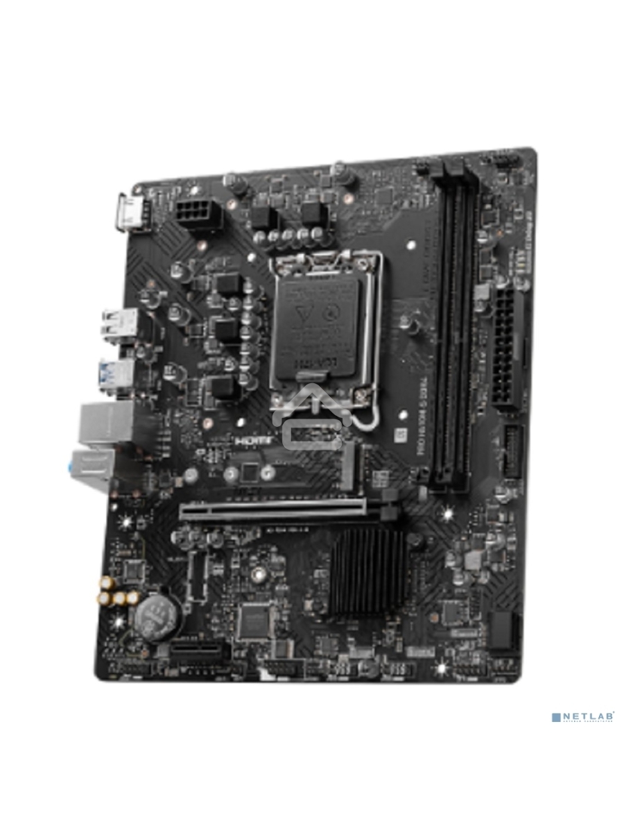 Материнская плата MSI PRO H610M-S DDR4, LGA 1700, Intel H610, 2xDDR4, 2xSATA, 1xM.2, 1xPCIe 4.0 x16, 1xPCIe 3.0 x1, 1xHDMI, 1x1Gb LAN, 4xUSB 2.0, 2xUSB 3.2 Gen 1, 3x3.5 мм, 7.1, Micro-ATX