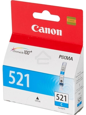 Картридж струйный CLI-521C (2934B004) голубой (535 стр.) для Canon Pixma iP3600, 4600, MP540 ,MP620, MP630, MP980