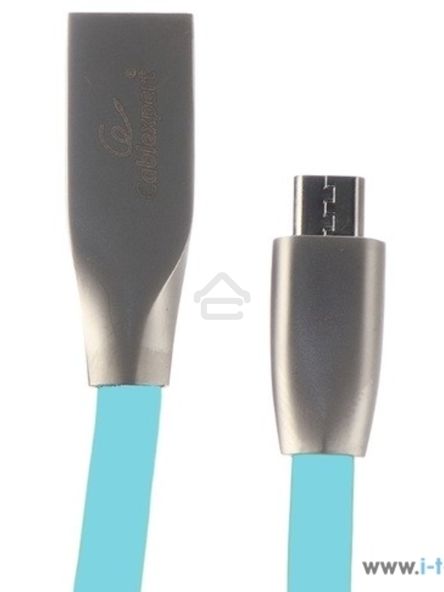 Кабель USB 2.0 Cablexpert CC-G-mUSB01Bl-1M, AM/microB, серия Gold, длина 1м, синий, блистер