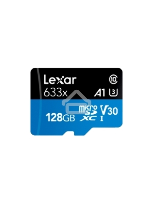 Карта LEXAR 128GB  High-Performance 633x microSDXC UHS-I, up to 100MB/s read 45MB/s write C10 A1 V30 U3, Global