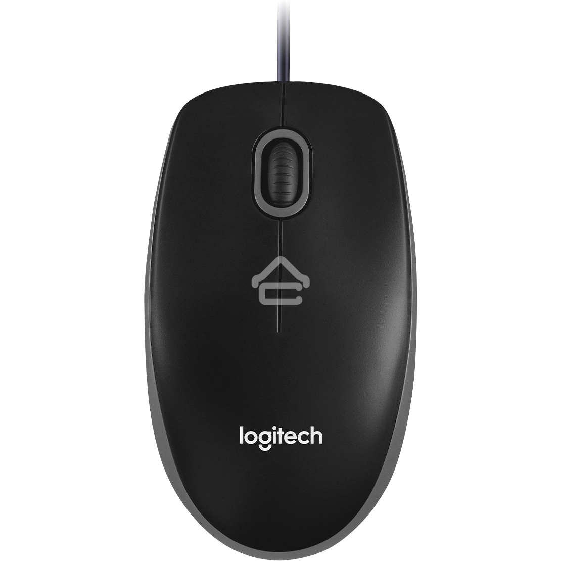 Мышь проводная Logitech B100 черный, 1000 dpi, USB, кнопки - 3