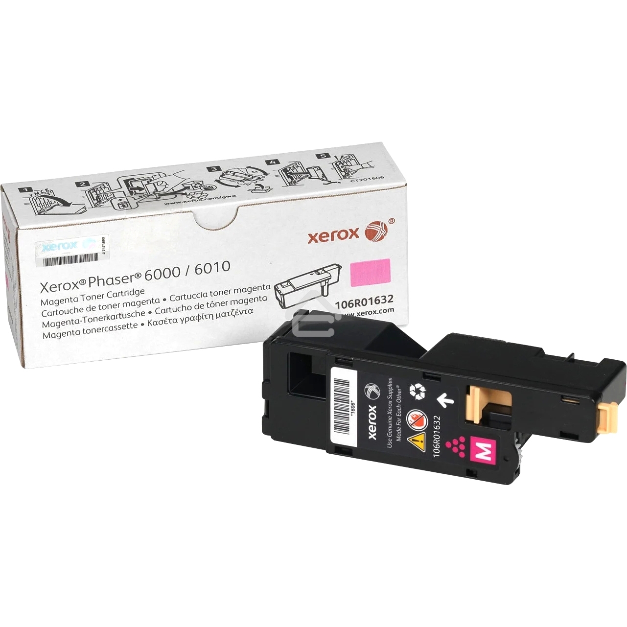 Картридж лазерный Xerox 106R01632 пурпурный для Xerox Ph 6000/6010N/WC 6015 (1000 стр.)(Channels)