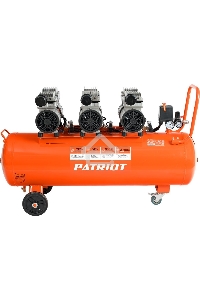 Компрессор Patriot поршневой безмасляный WO 100-440, 440 л/мин, 8 бар, 2500 Вт, 100 л, быстросъем и 