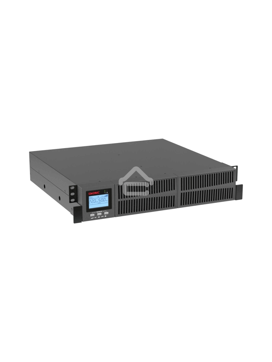 Источник бесперебойного питания ДКС Онлайн серии Small Rackmount, 3000 ВА/2700 Вт, 1/1, 8xIEC C13, EPO, USB, RS-232, RJ45, Rack 2U, 6x9Ач