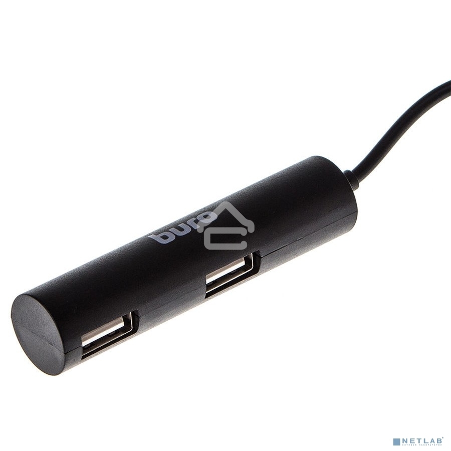 Разветвитель USB 2.0 Buro BU-HUB4-0.5R-U2.0 4порт. черный