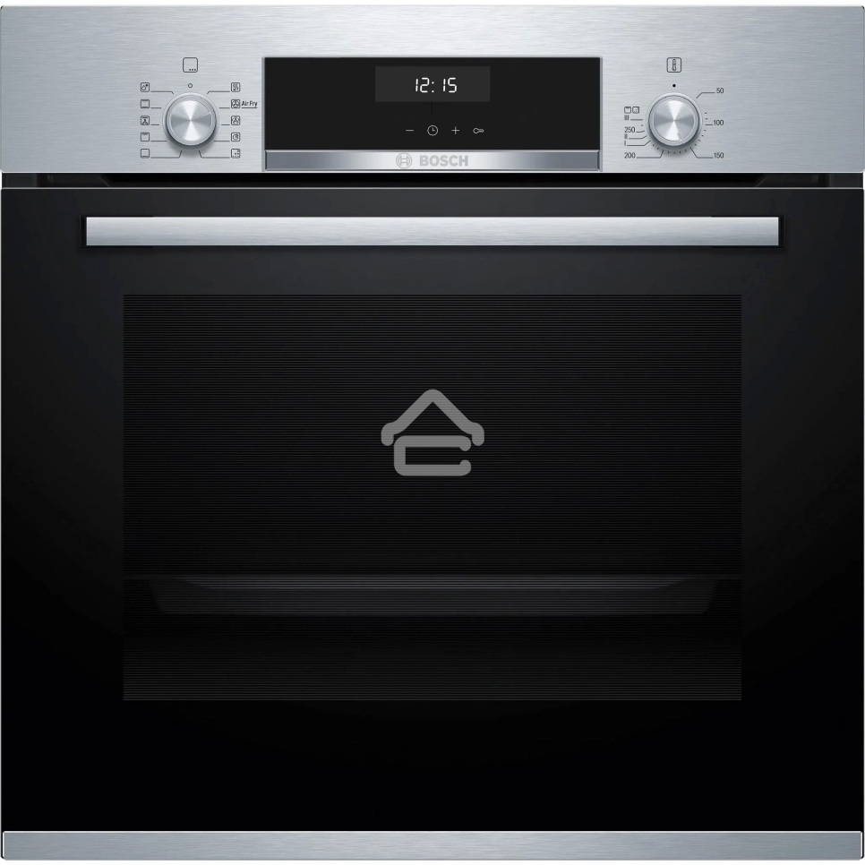 Духовой шкаф электрический Bosch HBJ558YS3Q, 60 см, 66 л, нержавеющая сталь, класс энергоэффективности А, 8 режимов, LCD-дисплей, галогенное освещение, самоочистка EcoClean