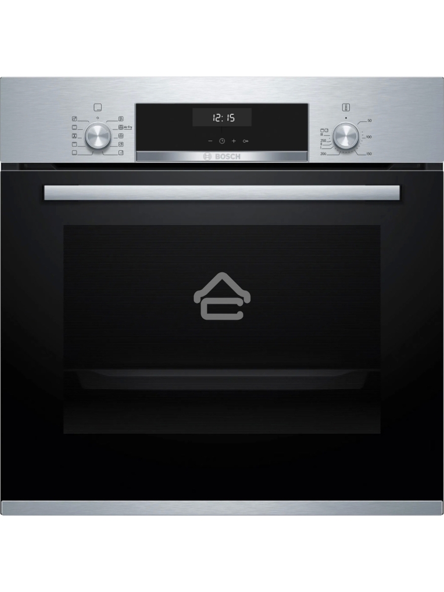 Духовой шкаф электрический Bosch HBJ558YS3Q, 60 см, 66 л, нержавеющая сталь, класс энергоэффективности А, 8 режимов, LCD-дисплей, галогенное освещение, самоочистка EcoClean