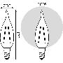 Лампа филам. Gauss Filament 5Вт цок.:E14 свеча 220B св.свеч.бел.нейт. (упак.:10шт) (104801805)