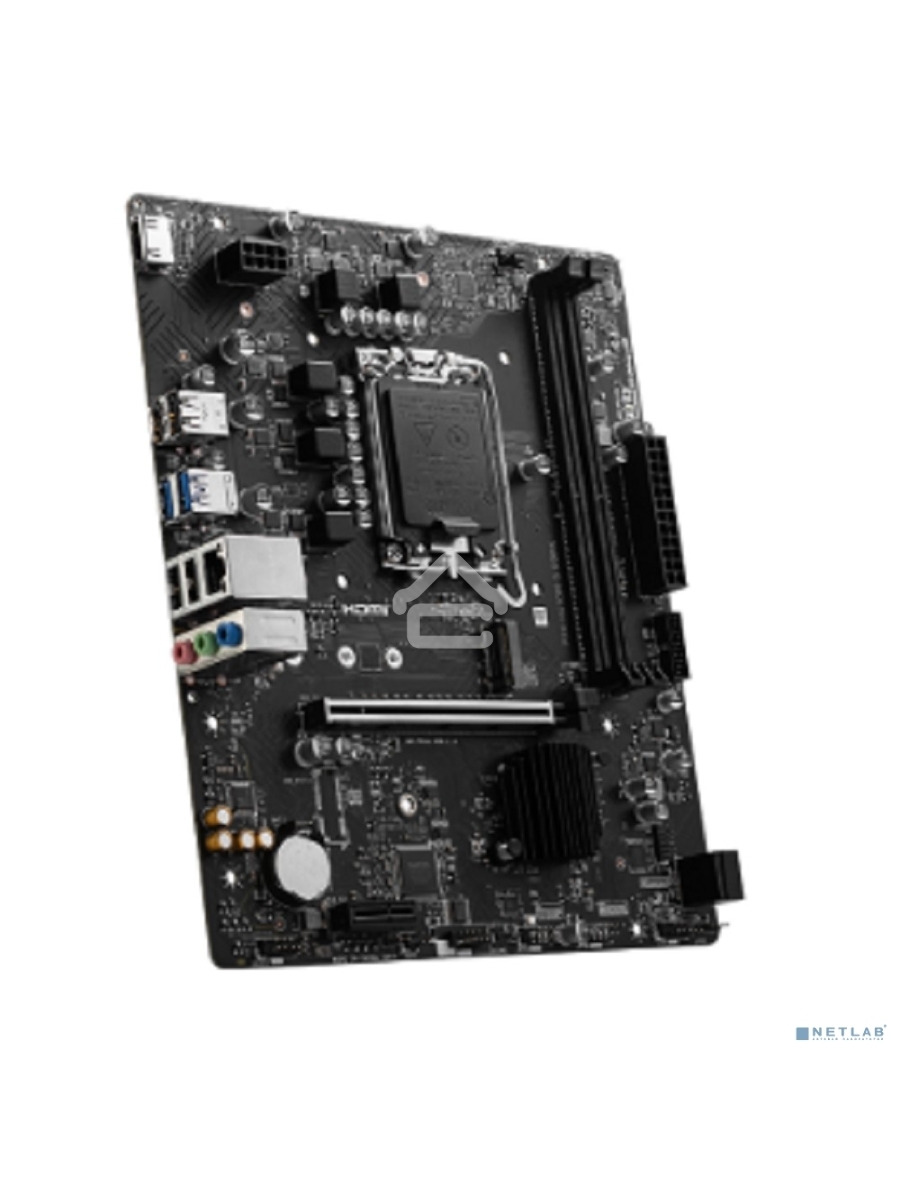 Материнская плата MSI PRO H610M-S DDR4, LGA 1700, Intel H610, 2xDDR4, 2xSATA, 1xM.2, 1xPCIe 4.0 x16, 1xPCIe 3.0 x1, 1xHDMI, 1x1Gb LAN, 4xUSB 2.0, 2xUSB 3.2 Gen 1, 3x3.5 мм, 7.1, Micro-ATX