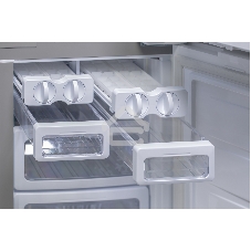 Холодильник Sharp SJ-GX98PRD темно-бордовый трехкамерный Side by Side 394/211 л морозилка снизу