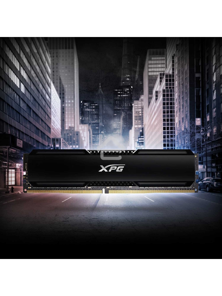 Оперативная память ADATA XPG Gammix D20, DDR4, 8GB (1x8GB), 3200MHz, CL16, UDIMM, с радиатором, черный