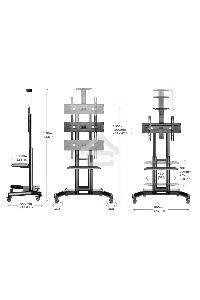 Мобильная стойка ONKRON TS1551 черный