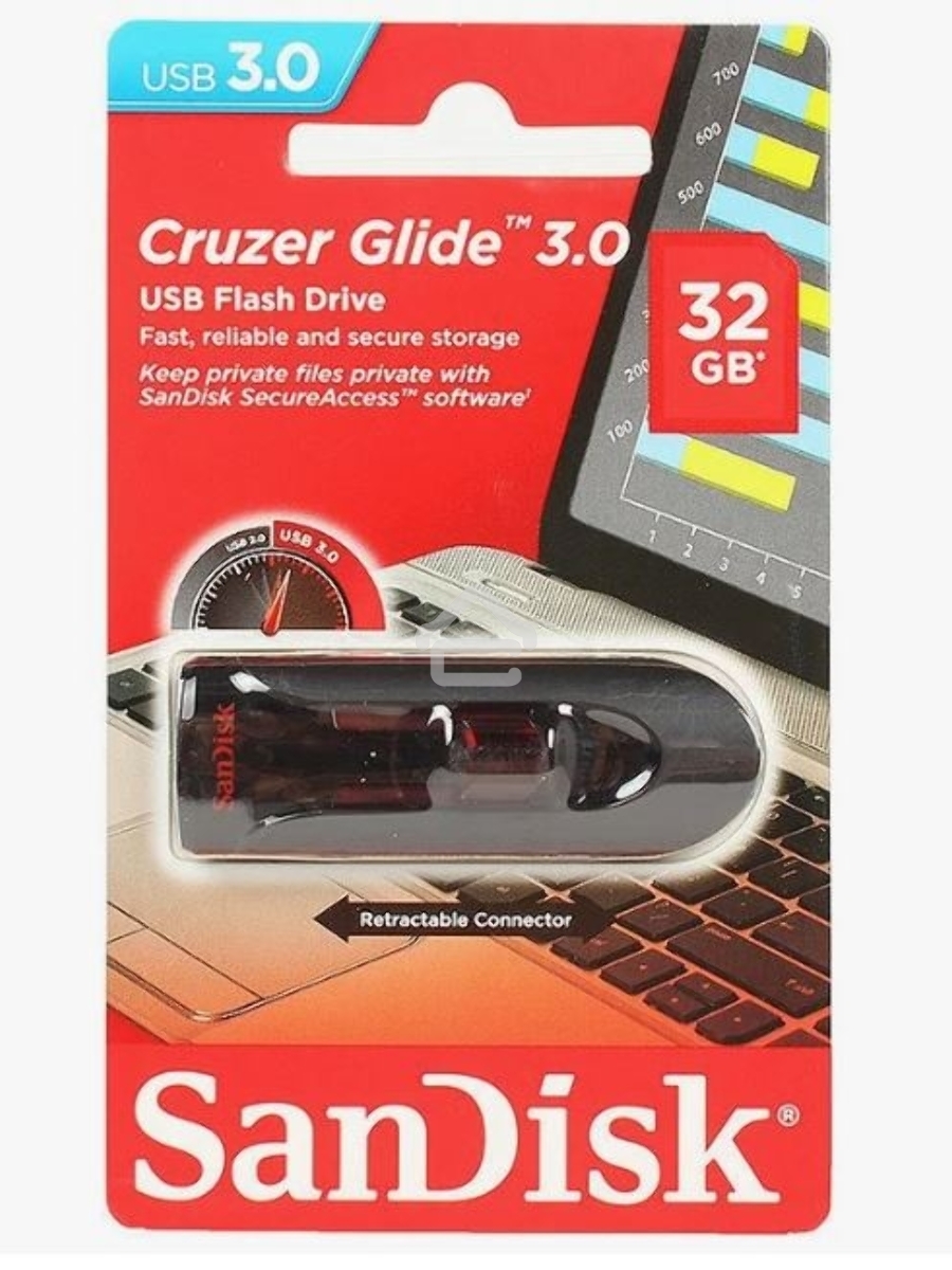 Флеш диск Sandisk 32Gb Cruzer Glide SDCZ600-032G-G35 USB3.0 черный