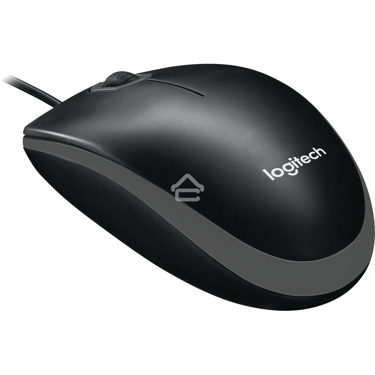 Мышь проводная Logitech B100 черный, 1000 dpi, USB, кнопки - 3