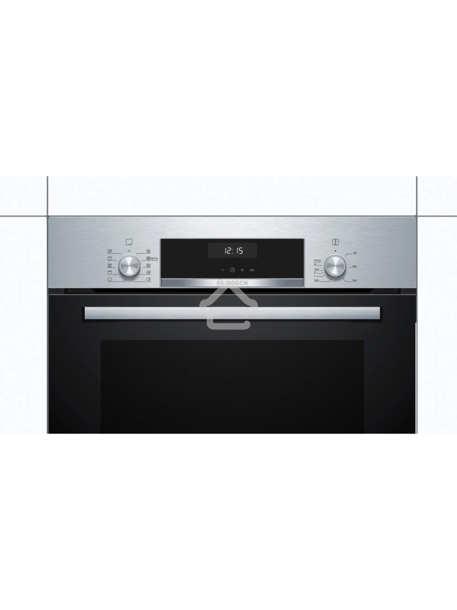 Духовой шкаф электрический Bosch HBJ558YS3Q, 60 см, 66 л, нержавеющая сталь, класс энергоэффективности А, 8 режимов, LCD-дисплей, галогенное освещение, самоочистка EcoClean