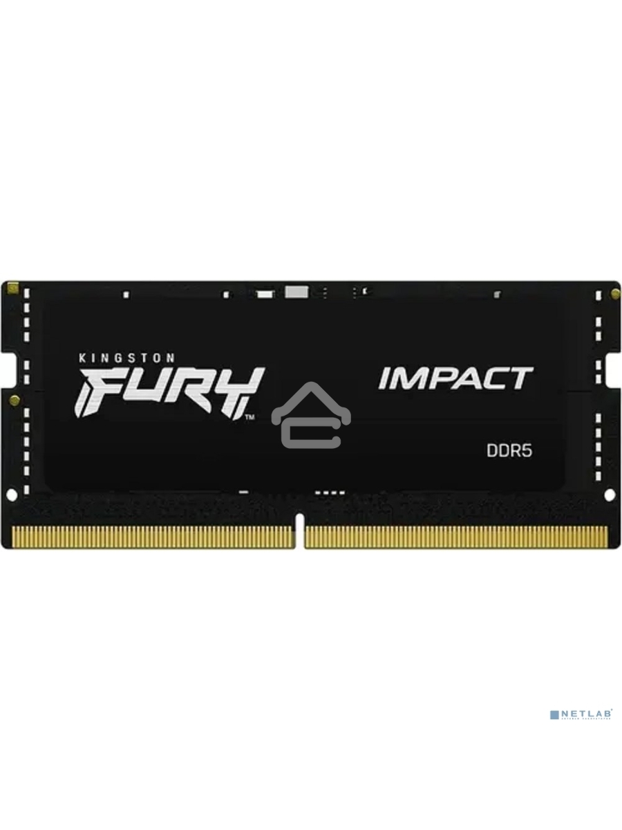 Оперативная память Kingston Fury Impact, DDR5, 8GB (1x8GB), 4800MHz, CL38 SO-DIMM