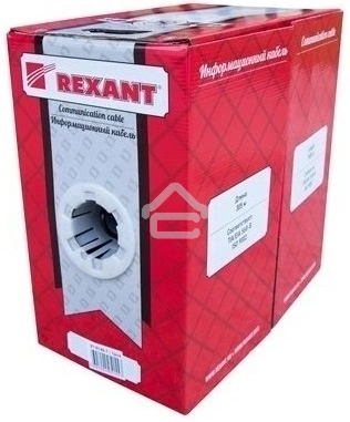 Кабель витая пара Rexant FTP 4PR 24AWG, cat.5e наружный (OUTDOOR) (бухта 305м) (в коробке)