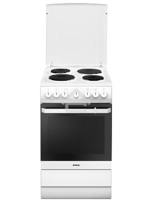 Плита электрическая Hansa FCEW54120 белый, конфорок 4 шт, духовка 62 л, 50 см x 85 см x 60 см