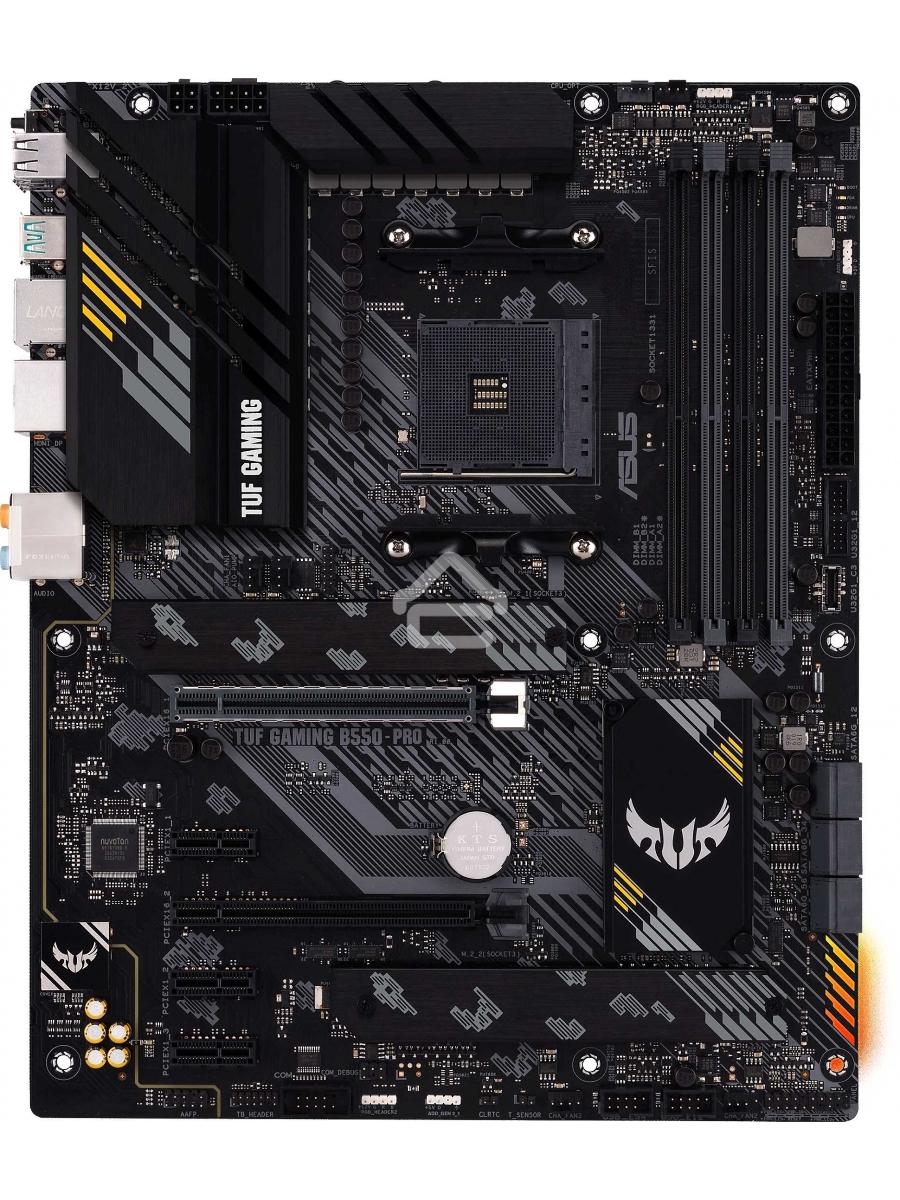 Материнская плата ASUS TUF GAMING B550-PRO, AM4, AMD B550, 4xDDR4, 6xSATA, 2xM.2, 1xPCIe 4.0 x16, 1xPCIe 3.0 x16, 3xPCIe x1, 1xHDMI, 1xDP, 1x 2.5Gb LAN, 4xUSB 2.0, 2xUSB 3.2 Gen 1, 1xUSB 3.2 Gen 2, 1xUSB-C 3.2 Gen 2, 5x3.5 мм, 7.1, ATX